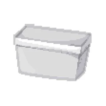 Beer cooler box pixel art vector illustration Stock Illustration