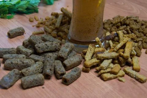 Beer crackers Stock Photos