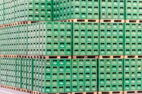 Beer crates Stock Photos