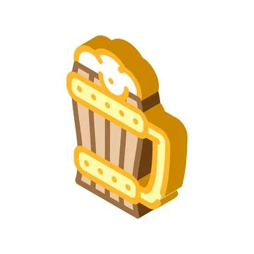 Beer cup isometric icon vector sign illustration Stockillustratie