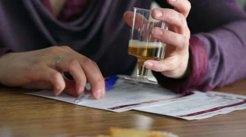 Beer Degustation. Wrighting in degustation list. Stock Footage 51886720