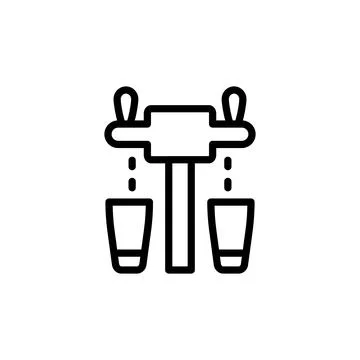 Beer dispenser, machine icon. Simple line, outline vector elements of Stock Illustration
