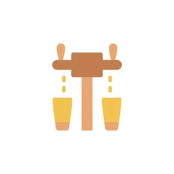 Beer dispenser, machine icon. Simple color vector elements of international beer Stock Illustration