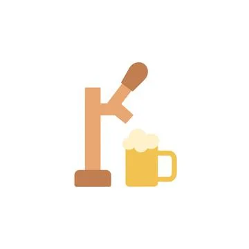 Beer dispenser, machine icon. Simple color vector elements of international beer Illustrazione stock