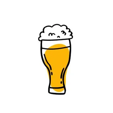 Beer doodle icon, vector illustration Stock Illustration