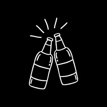 Beer doodle icon, vector illustration Stock Illustration
