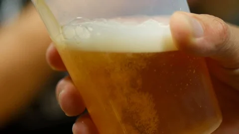 Beer drawn from the tap Stock Footage 105219538