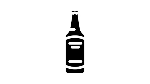 Beer drink bottle glyph icon animation Stock Footage 326745768