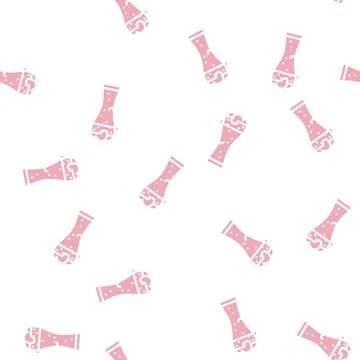 Beer drink for relax glyph vector seamless pattern Illustrazione stock