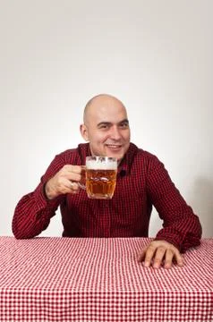 Beer drinker Foto stock