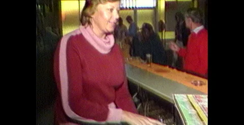 Beer Drinkers at Aussie Pub (1984) Stock Footage 310869665