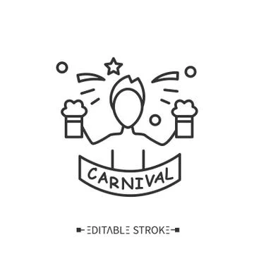Beer drinking line icon. Editable illustration Stock Illustration