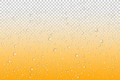 Beer drops on glass, Vector Water drops on glass. Rain drops on transparent b Stock Illustration