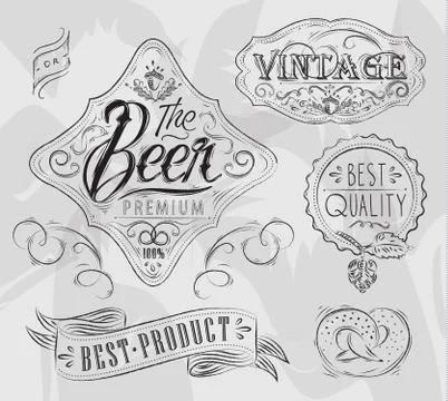 Beer elements coal Stock Illustration