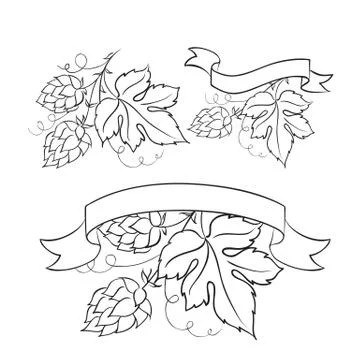Beer emblems and labels. Stock Illustration