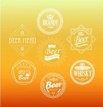 Beer emblems, vector. Stock Illustration