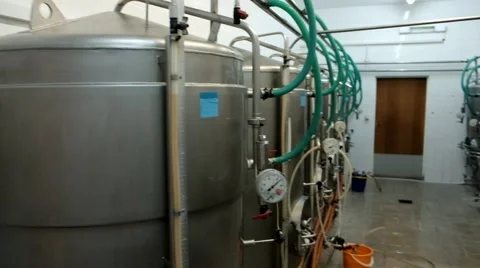 Beer ferments in the barrel Stock Footage 53472940
