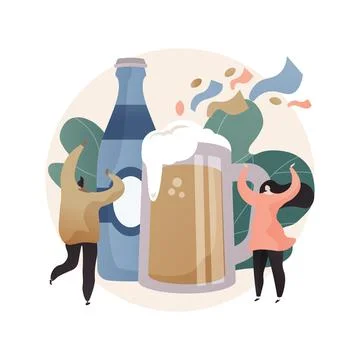 Beer fest abstract concept vector illustration. 스톡 일러스트