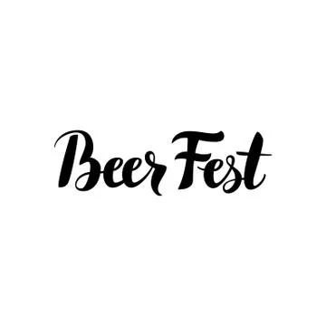 Beer Fest Calligraphy Stock Illustration