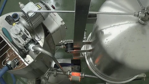 Beer Filtering system at a large beer company Stock Footage 73352570