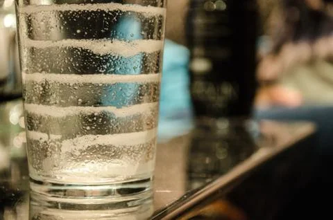 A beer in five glups Stock Photos