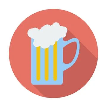 Beer flat icon Stock Illustration