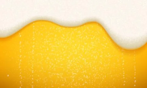 Beer foam and bubbles background. Vector seamless realistic craft beer with f Stock-Illustration