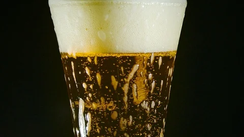 Beer with foam Stock Footage 121411148