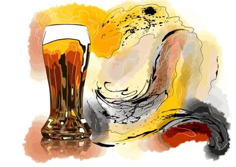 Beer foam Stock Illustration