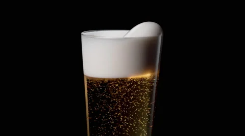 Beer foam in motion. Slow Motion. Stock Footage 67430431