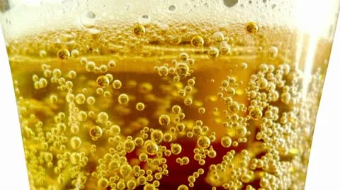Beer glass bubbles Stock Footage 10685059