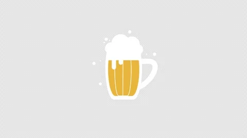 Beer glass concept icon loop animation video with alpha channel Stock Footage 277177968