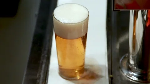 Beer Glass CU Stock Footage 88756518