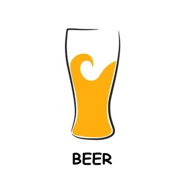 Beer glass design menu background Ilustração Stock