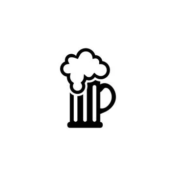 Beer Glass Flat Vector Icon Stock Illustration