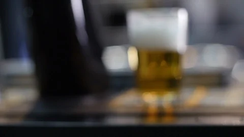 Beer in a glass Stock Footage 119595488