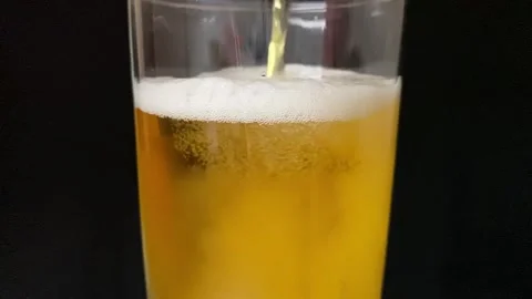 Beer in glass Stock Footage 228548234