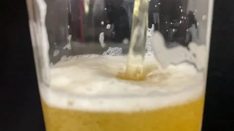 Beer in glass Stock Footage 228548253
