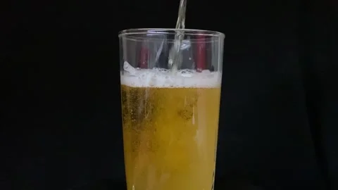 Beer in glass Stock Footage 228548304