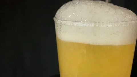 Beer in glass Stock Footage 228548340