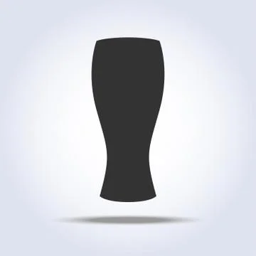 Beer glass goblet object in gray colors, pilsner Stock Illustration