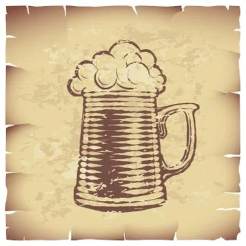 Beer glass Stock Illustration