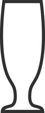 Beer Glass Outline Icon. Vector Illustration. Stock Illustration