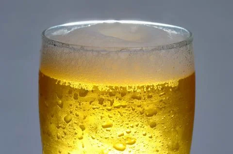 Beer is in glass Stock Photos