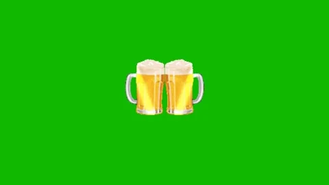 Beer Glass Splash Animation Loop Stock Footage 344208454