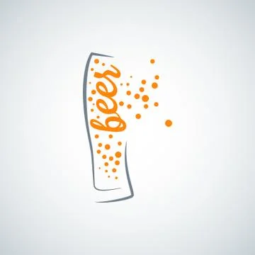 Beer glass splash background Illustrazione stock