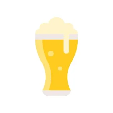 Beer glass vector, Feast of Saint Patrick flat icon Stock Illustration