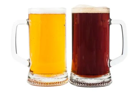 Beer in glasses Stock Photos
