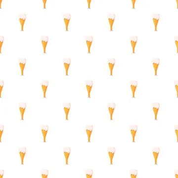 Beer glasses seamless pattern creating beverage background Stock Illustration