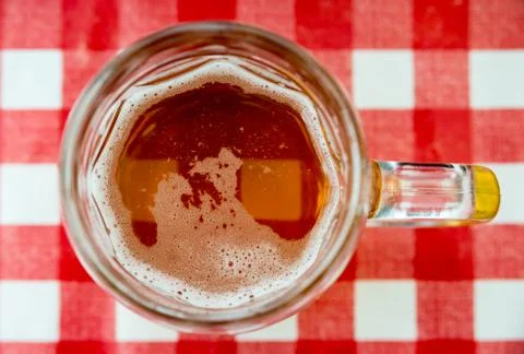 Beer glasses on the table Stock Photos